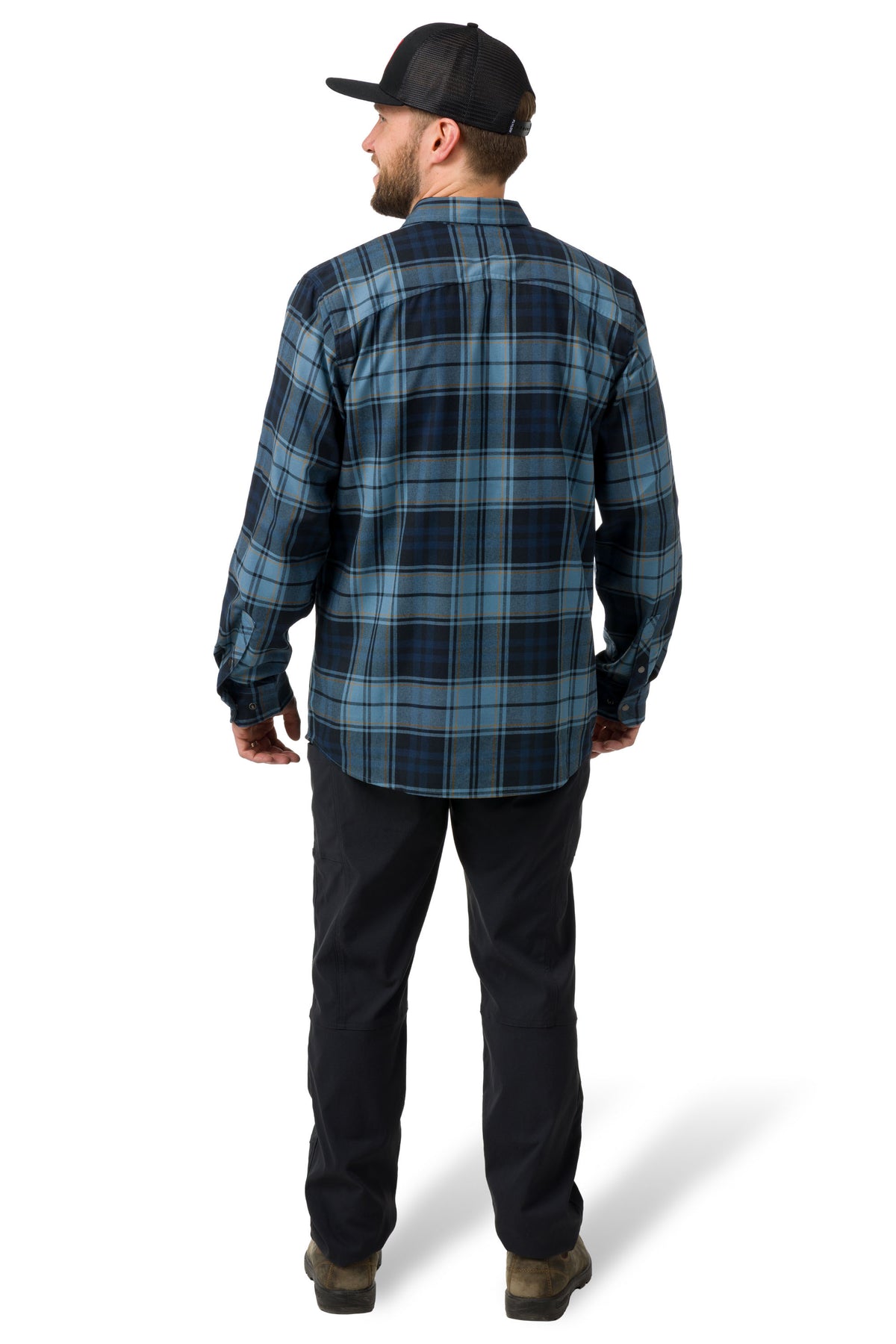 Ocean/Black Plaid
