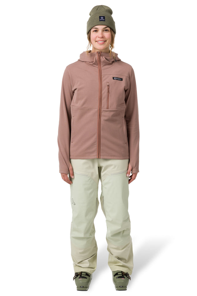 Veste Polaire à Capuche Flylow Katinka - Vert Moyen - Taille M - Couche Intermédiaire Ski - Occasion Bon état