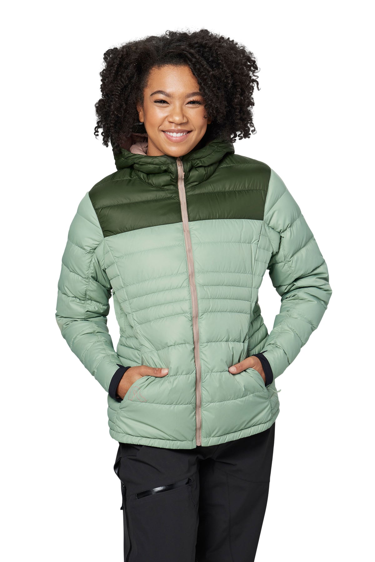 Womens green 2024 hooded jacket