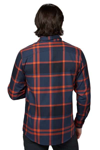 Flylow Handlebar Tech Flannel Men's Clothing Galaxy/Night Plaid : MD