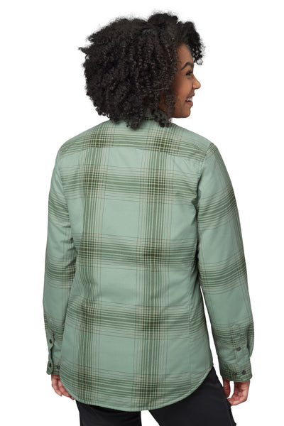 Flylow Brigitte Tech Flannel - Women's Medium / Pine/seaglass