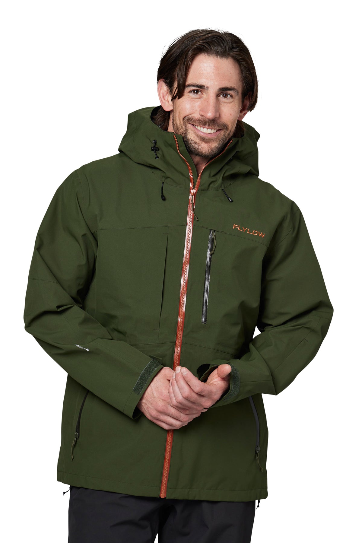Men's Insulated Fishing Jacket with Removable Hood and Inner Storm