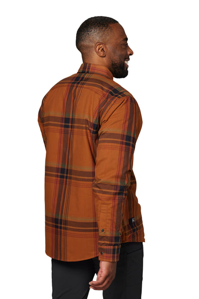 Flylow Sinclair Insulated Flannel - Men's Copper/Redwood, M