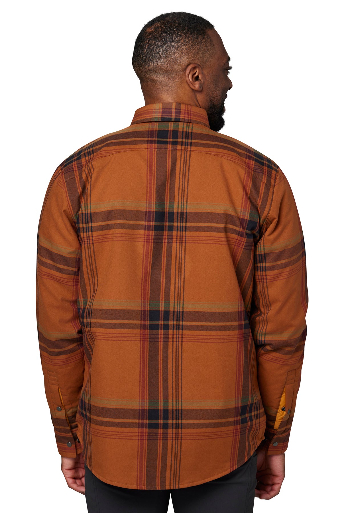 Flylow Sinclair Insulated Flannel - Men's Copper/Redwood, M