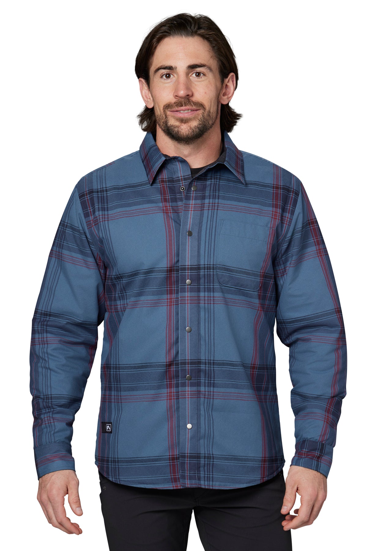 Flylow Sinclair Insulated Flannel - Men's Copper/Redwood, M