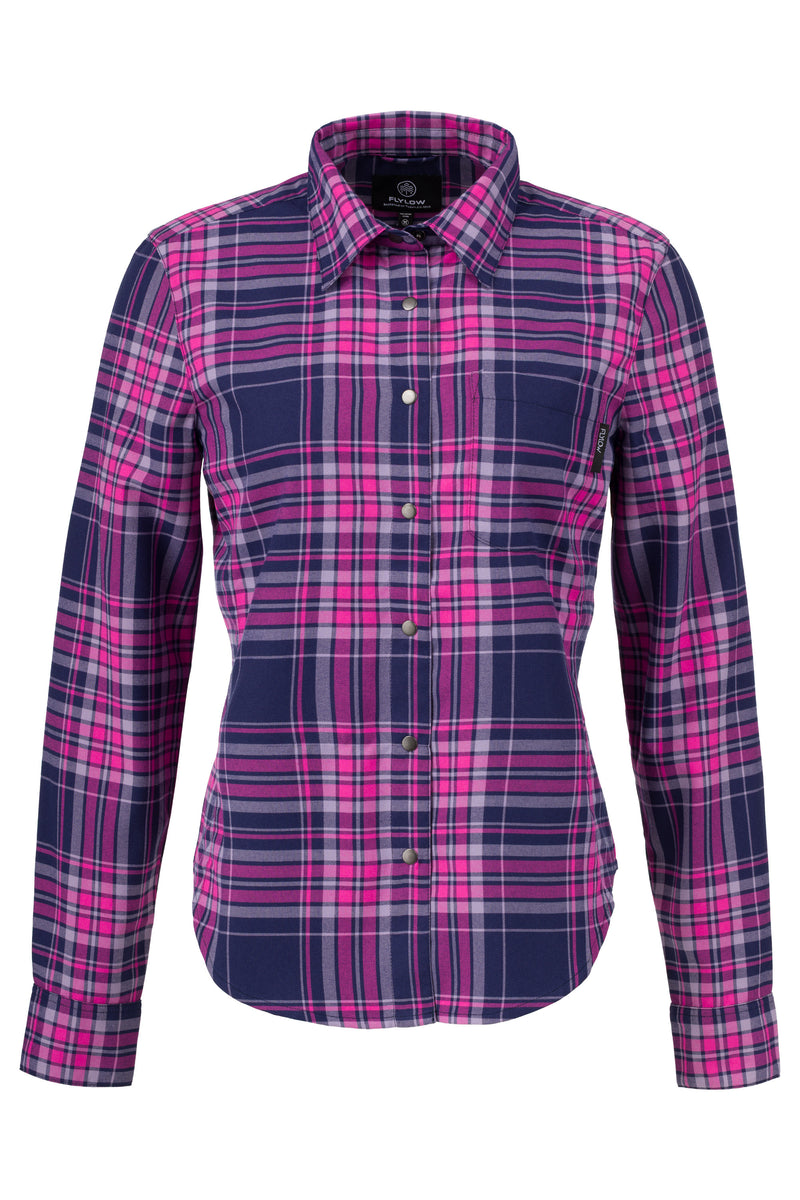 (取寄) フライロー ブリジット テック スナップ-アップ フランネル シャツ - ロング スリーブ Flylow Brigitte Tech Snap-Up Flannel Shirt - Long Sleeve  Mars/Night (Plaid) F25_Brigitte-Tech-