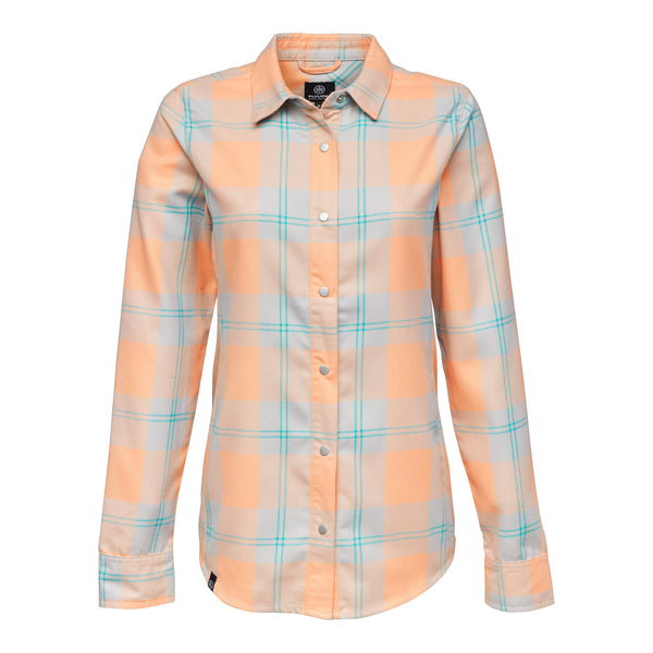 orange and blue flannel womens